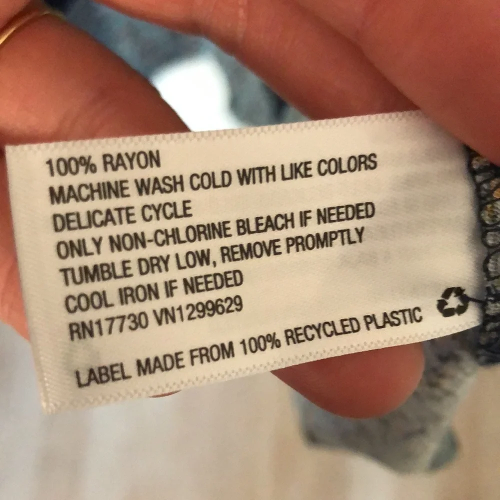 Knox Rose Target Navy Blue Printed Flowy Dress - Picture 8 of 8